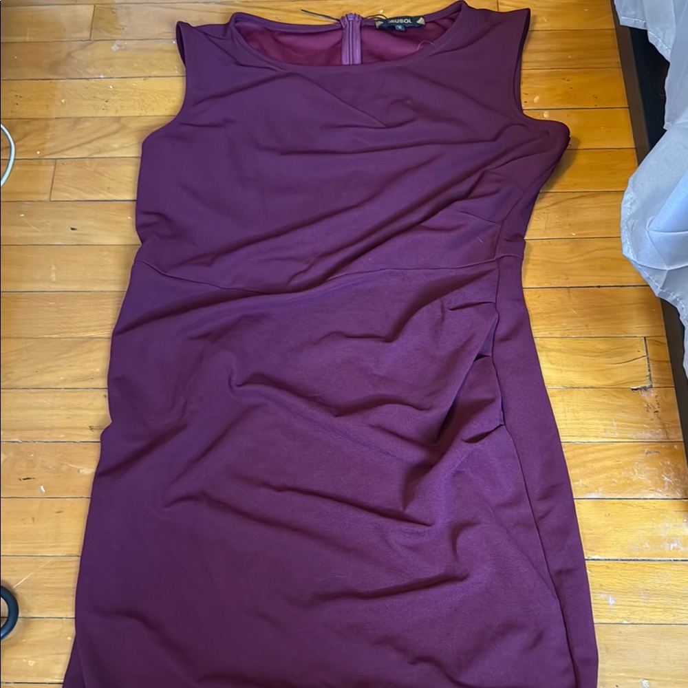 Miusol Purple Sheath Midi Dress for Cocktail